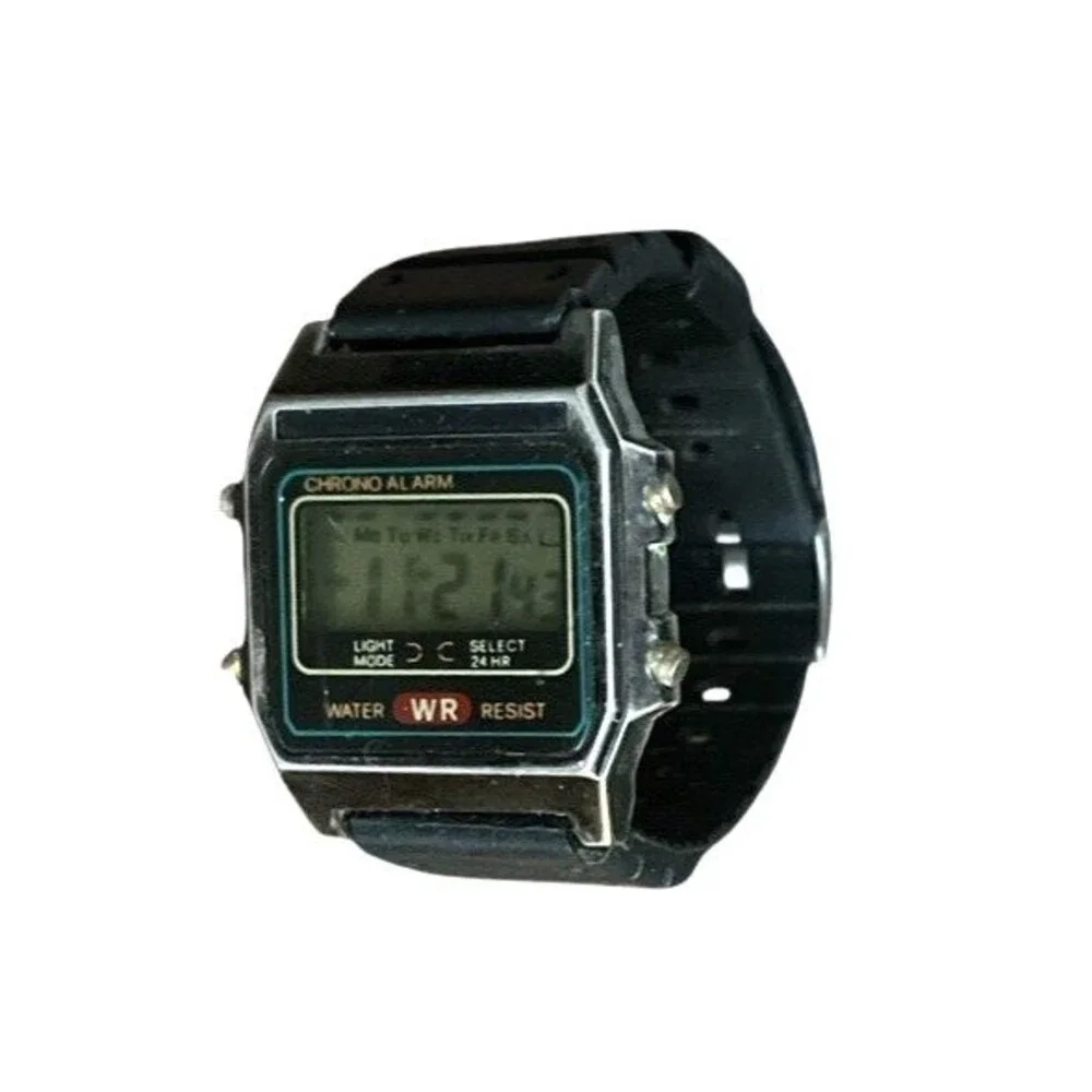Vintage Quemex Men's Watch Chronoalarm Digital Water Resistant New Battery